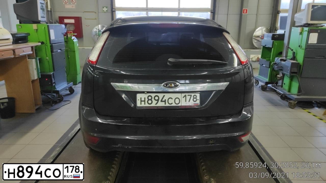 Фото автомобиля FORD D FOCUS, 2008 — госномер Н894СО178. Цвет: ЧЕРНЫЙ