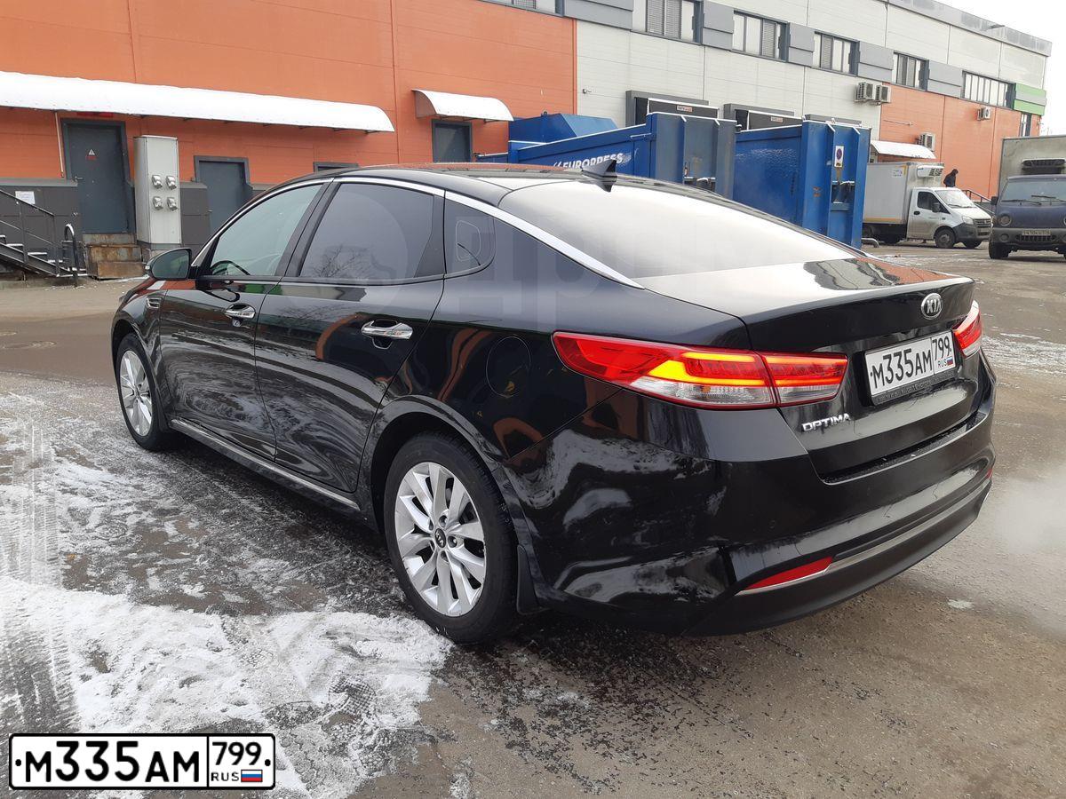 Фото автомобиля KIA MAGENTIS  OPTIMA, 2017 — госномер М335АМ799. Цвет: ЧЕРНЫЙ