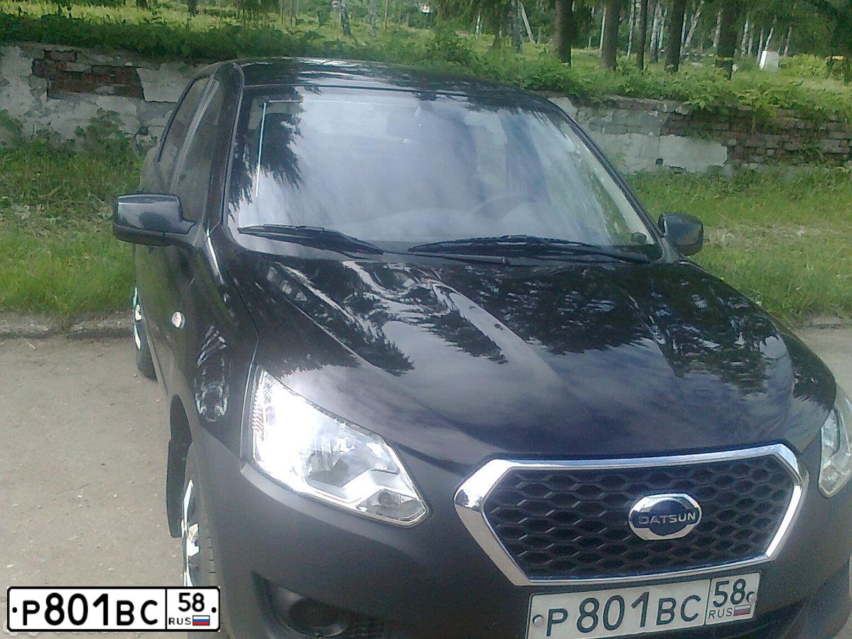 Фото автомобиля DATSUN ON-DO, 2015 — госномер Р801ВС58. Цвет: Коричневый