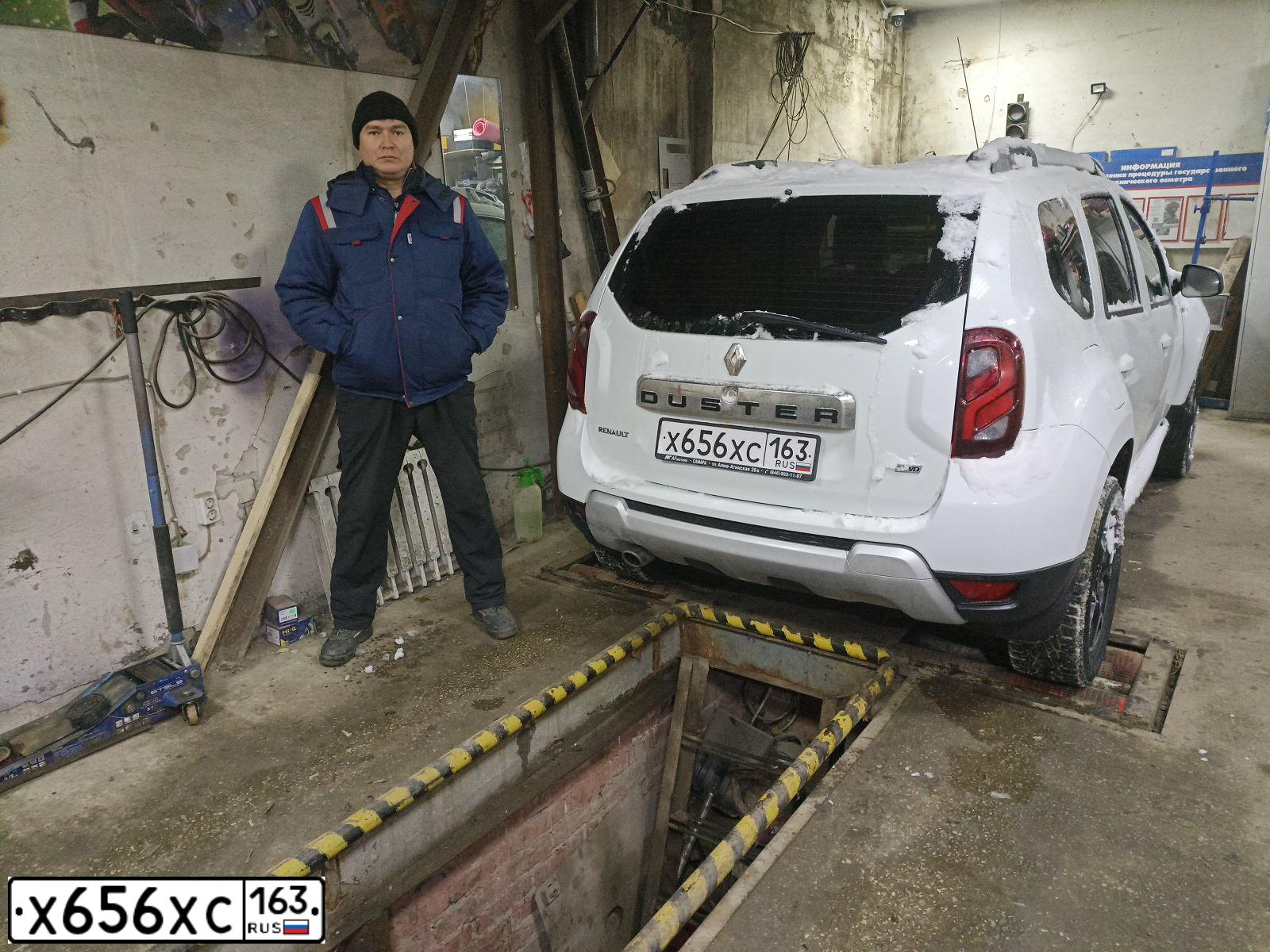 Фото автомобиля RENAULT DUSTER, 2017 — госномер Х656ХС163. Цвет: Белый