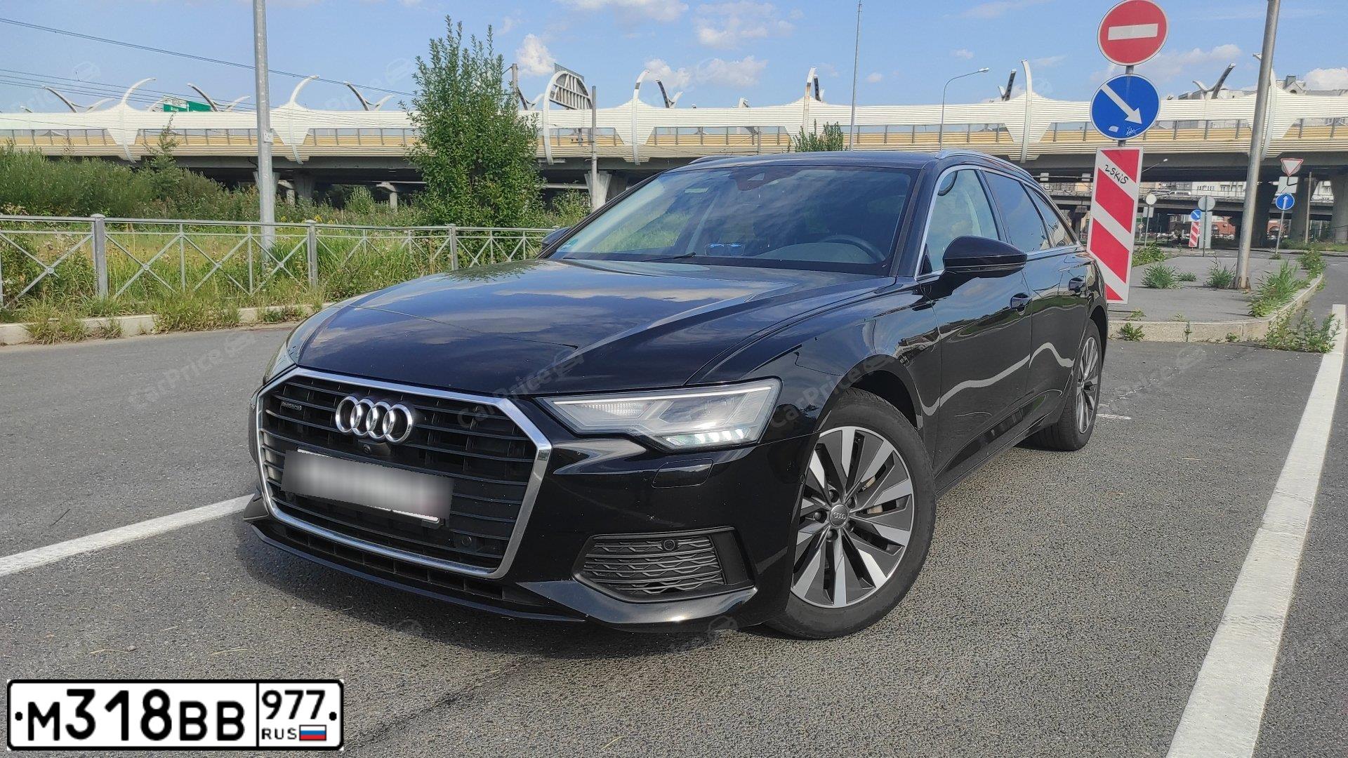 Фото автомобиля AUDI A6 AVANT, 2018 — госномер М318ВВ977. Цвет: ЧЕРНЫЙ