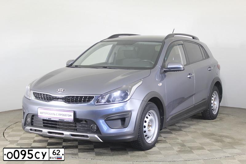 Фото автомобиля KIA RIO, 2018 — госномер О095СУ62. Цвет: СЕРЫЙ