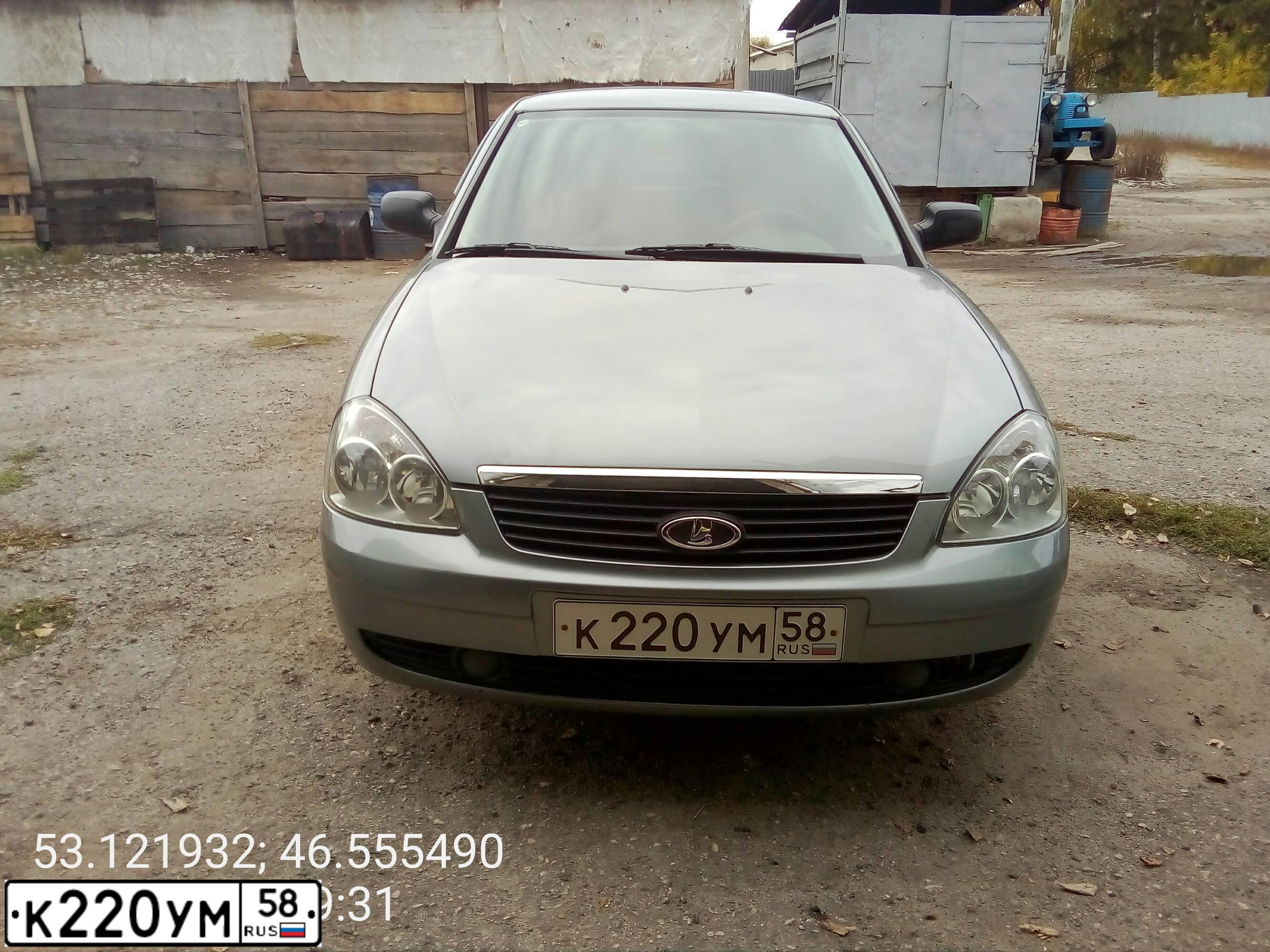 Фото автомобиля LADA 2170 PRIORA, 2007 — госномер К220УМ58. Цвет: СЕРО-ЗЕЛЕНЫЙ