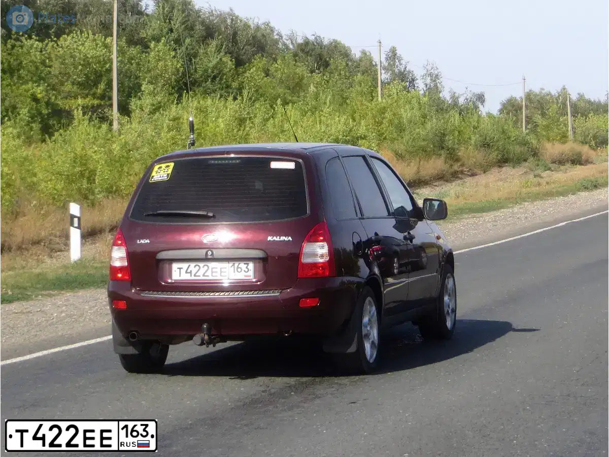 Фото автомобиля LADA 1117 KALINA, 2013 — госномер Т422ЕЕ163. Цвет: ТЕМНО-ВИШНЕВЫЙ