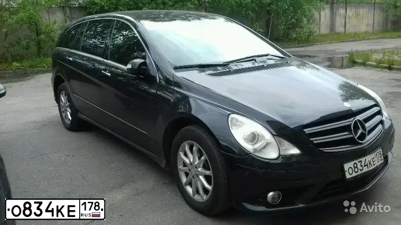 Фото автомобиля MERCEDES-BENZ R-CLASS, 2008 — госномер А203ОМ67. Цвет: ЧЕРНЫЙ