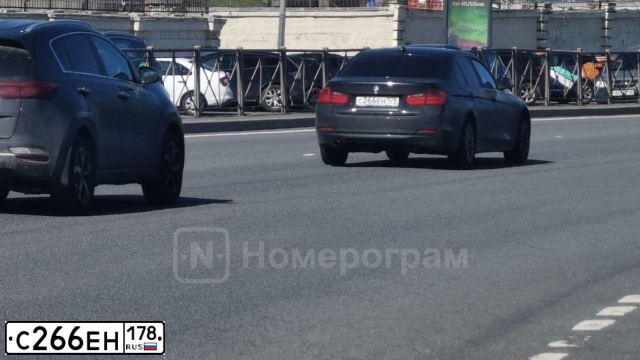 Фото автомобиля BMW W SERIE 3, 2014 — госномер С266ЕН178. Цвет: ЧЕРНЫЙ