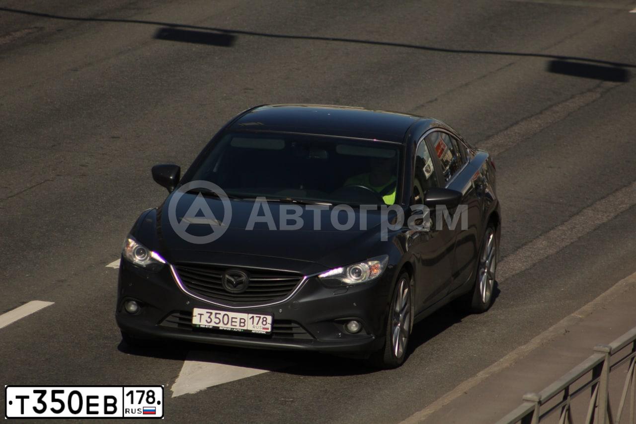 Фото автомобиля MAZDA 6, 2013 — госномер Т350ЕВ178. Цвет: СЕРЫЙ