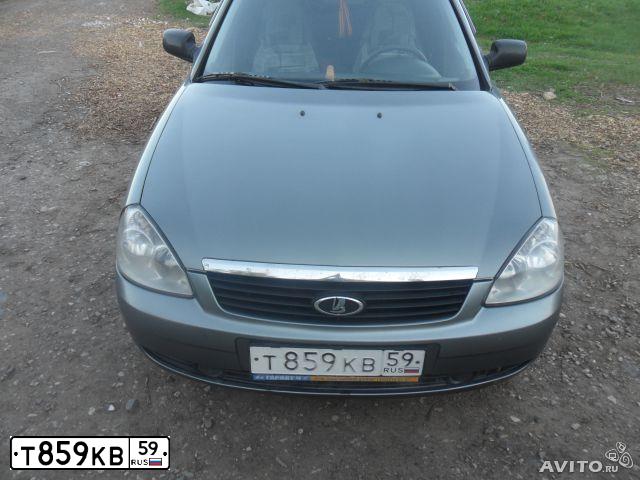Фото автомобиля LADA PRIORA, 2008 — госномер М716НН159. Цвет: средний серо-зеленый металлик