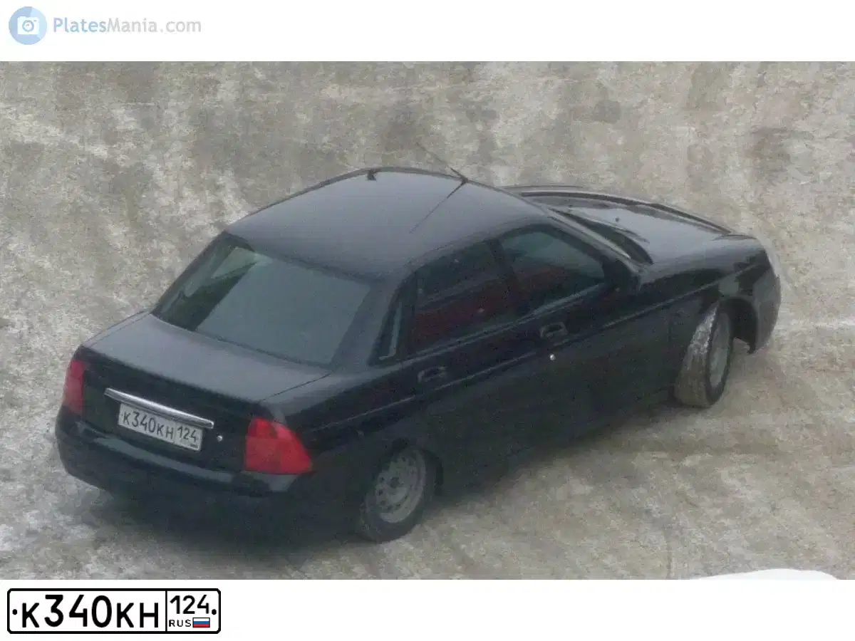 Фото автомобиля LADA 2170 PRIORA, 2012 — госномер К340КН124. Цвет: ЧЕРНЫЙ