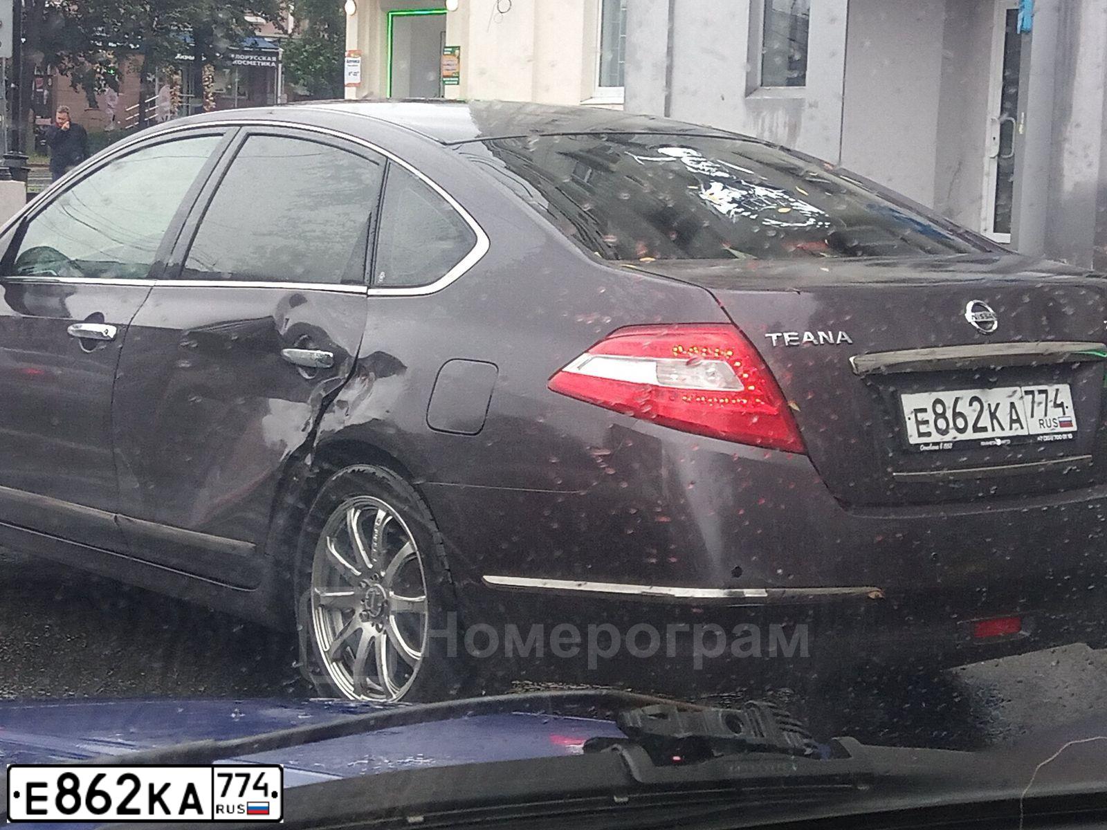 Фото автомобиля NISSAN TEANA, 2011 — госномер А755СТ72. Цвет: СЕРО-СИРЕНЕВЫЙ