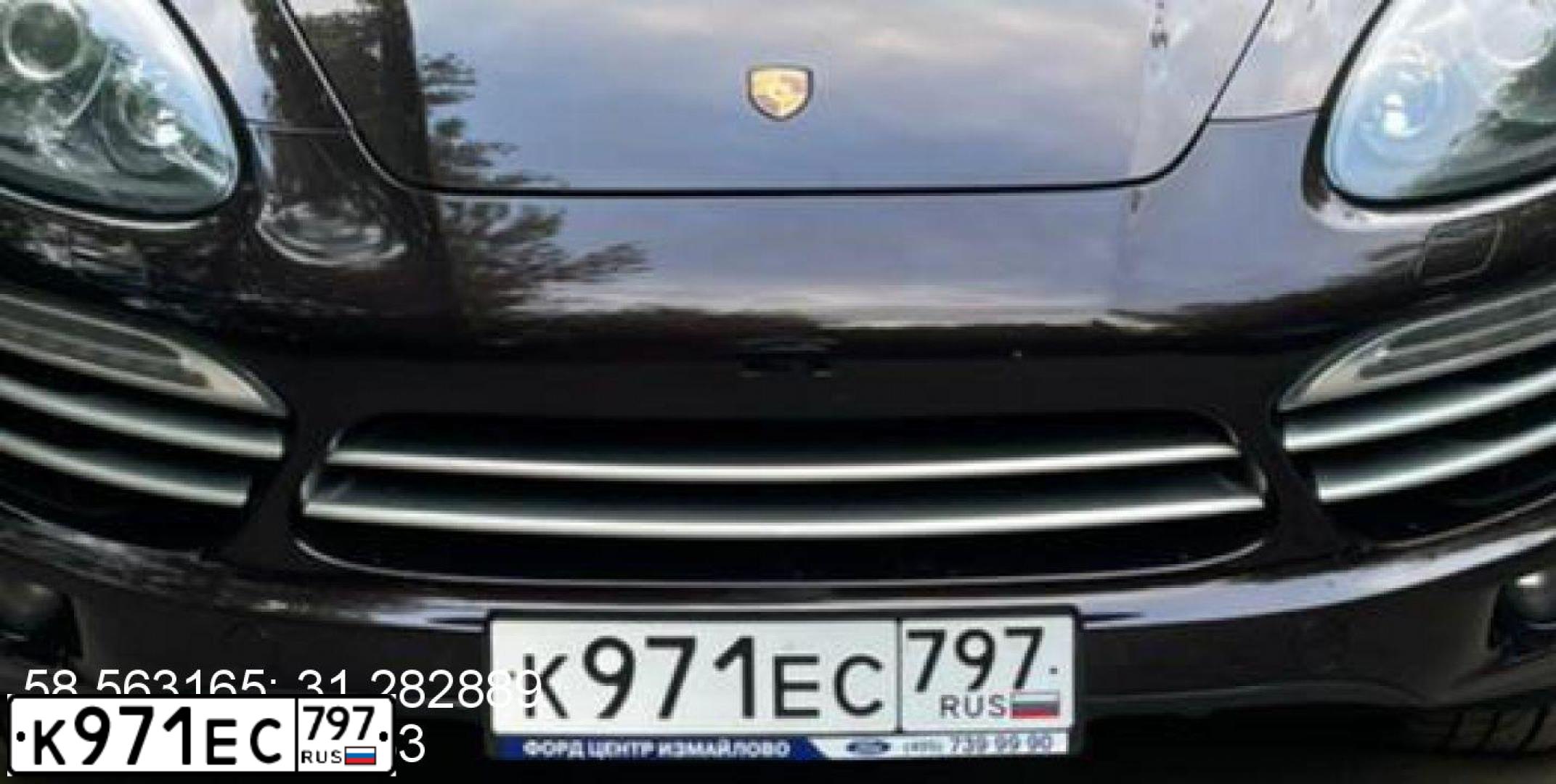 Фото автомобиля PORSCHE CAYENNE, 2014 — госномер М073ММ190. Цвет: Коричневый