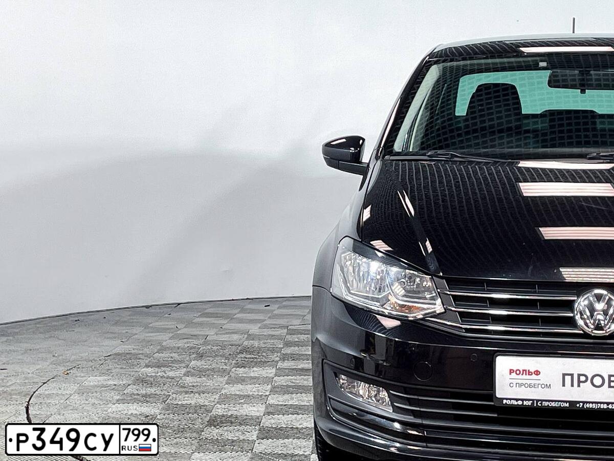Фото автомобиля VOLKSWAGEN POLO, 2019 — госномер Р809ХН12. Цвет: ЧЕРНЫЙ