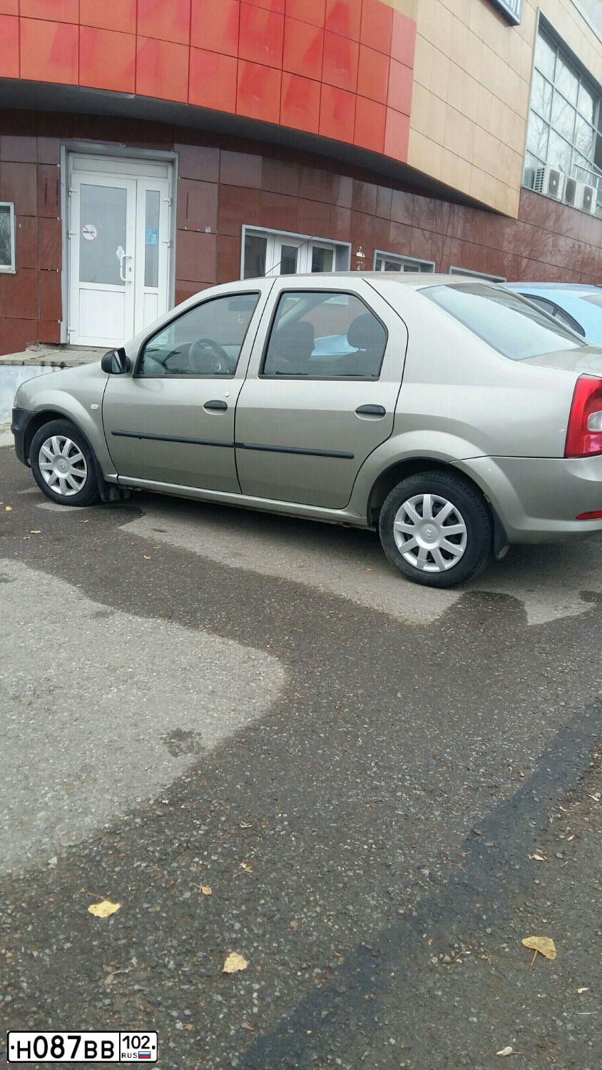 Фото автомобиля RENAULT LOGAN, 2012 — госномер Н087ВВ102. Цвет: БЕЖЕВЫЙ