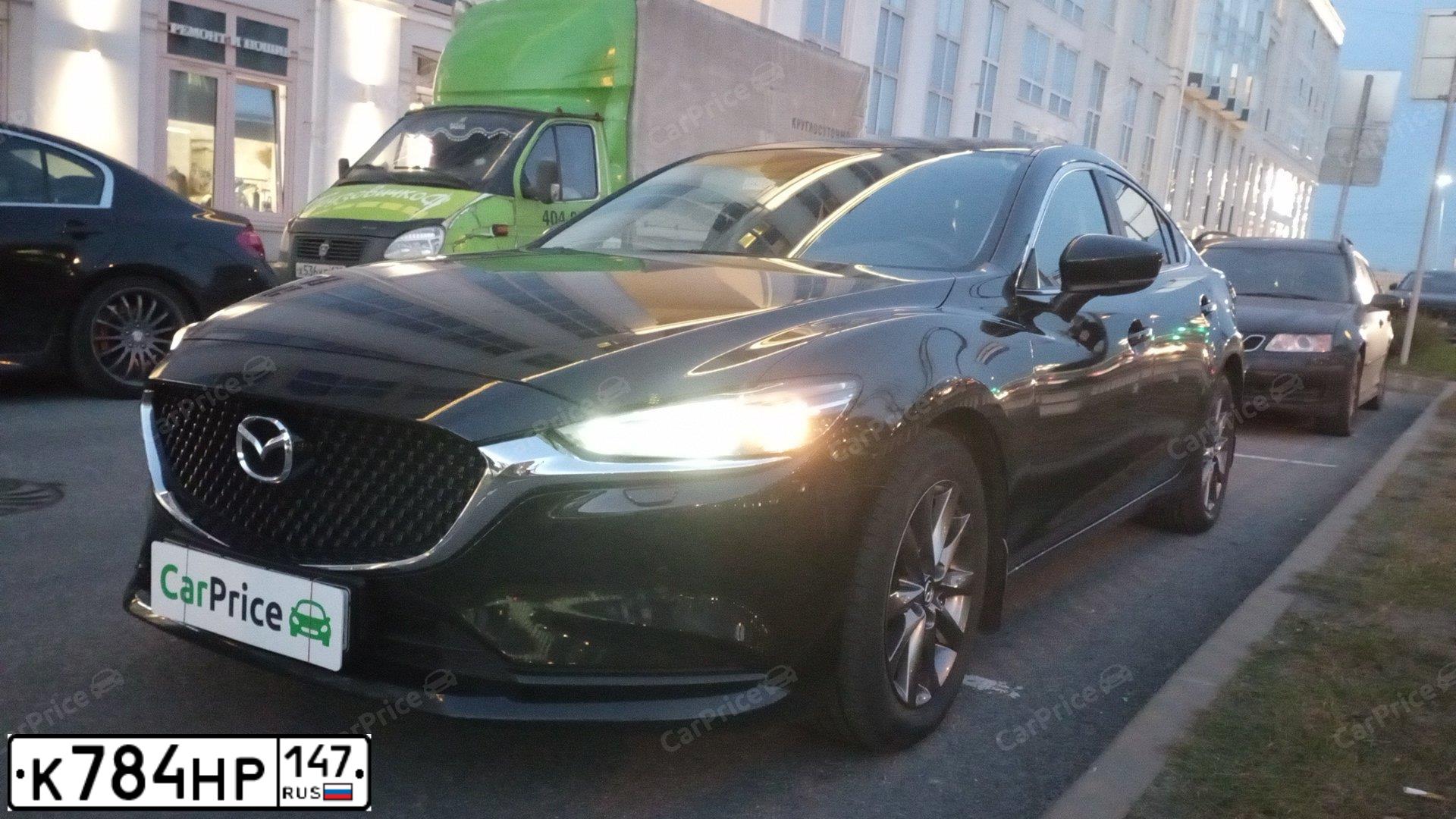 Фото автомобиля MAZDA 6, 2020 — госномер К784НР147. Цвет: ЧЕРНЫЙ