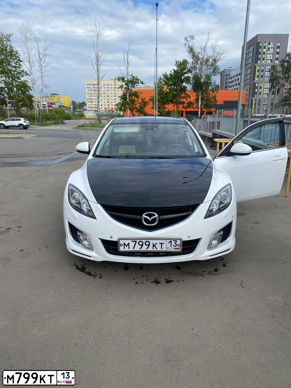 Фото автомобиля MAZDA 6, 2008 — госномер М799КТ13. Цвет: Белый