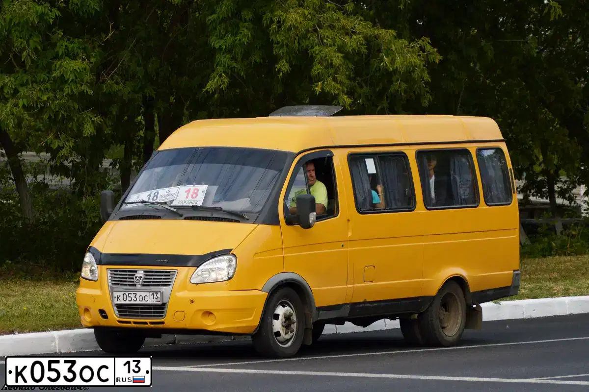 Фото автомобиля GAZ 3221 EL, 2006 — госномер К053ОС13. Цвет: ЖЁЛТЫЙ