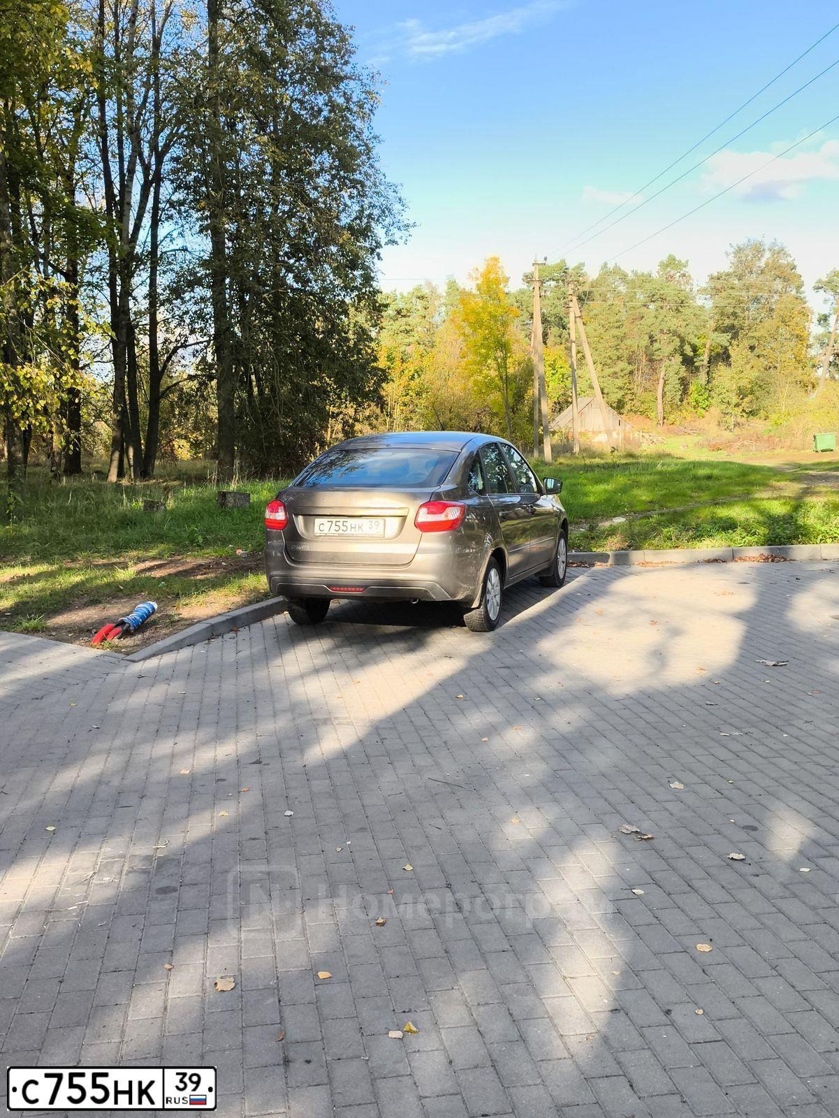 Фото автомобиля LADA 2191 GRANTA, 2020 — госномер С755НК39. Цвет: Коричневый