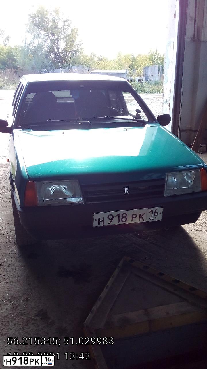 Фото автомобиля LADA 2109 SAMARA, 2003 — госномер Р655СЕ716. Цвет: Темно-зеленый