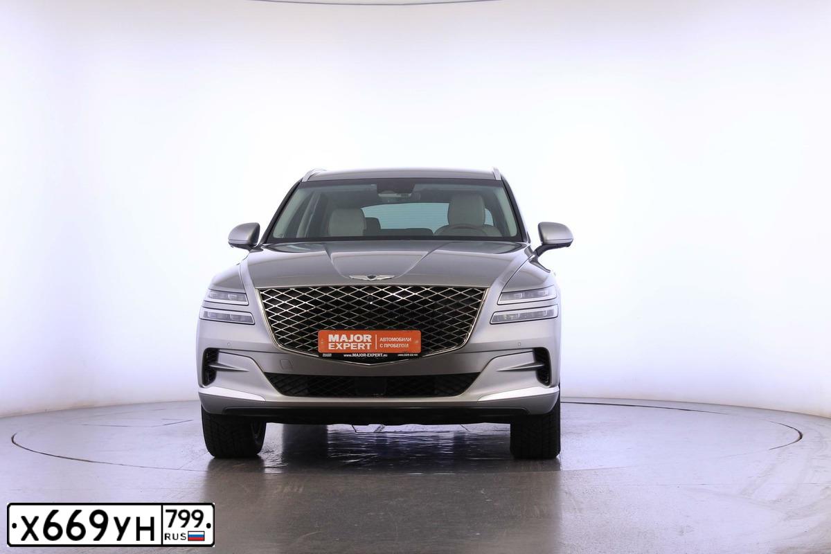 Фото автомобиля GENESIS GV80, 2021 — госномер Х702ВС977. Цвет: СЕРЫЙ