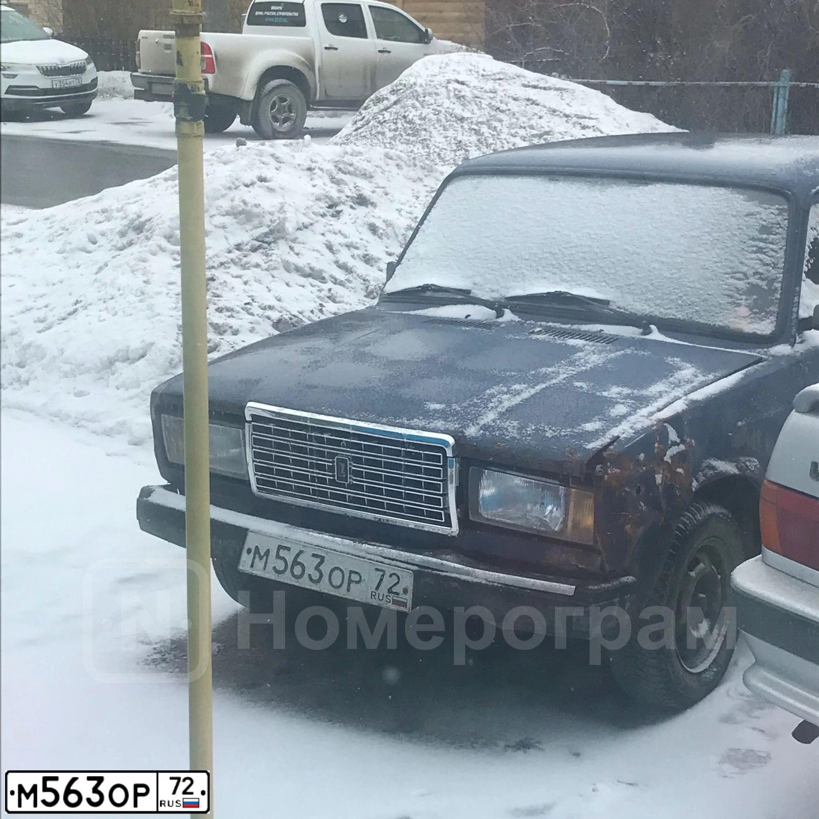 Фото автомобиля LADA 2107, 2006 — госномер М563ОР72. Цвет: СИНИЙ