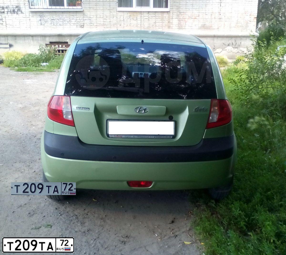Фото автомобиля HYUNDAI GETZ, 2005 — госномер Т458МО45. Цвет: ЗЕЛЕНЫЙ