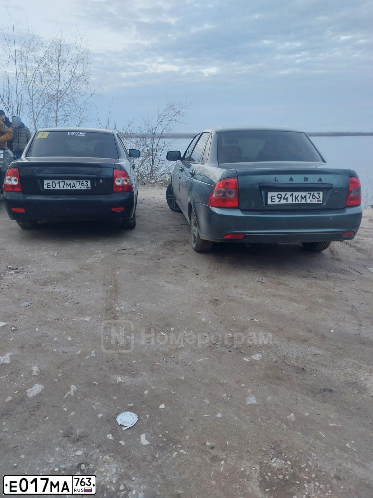 Фото автомобиля LADA 2170 PRIORA, 2008 — госномер Е017МА763. Цвет: Темно-зеленый