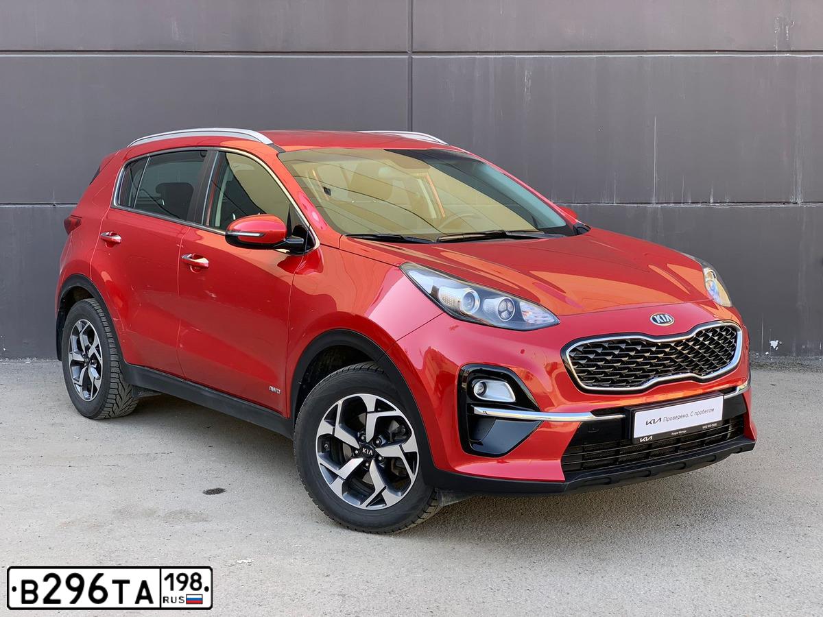 Фото автомобиля KIA SPORTAGE, 2019 — госномер А861УР147. Цвет: КРАСНЫЙ