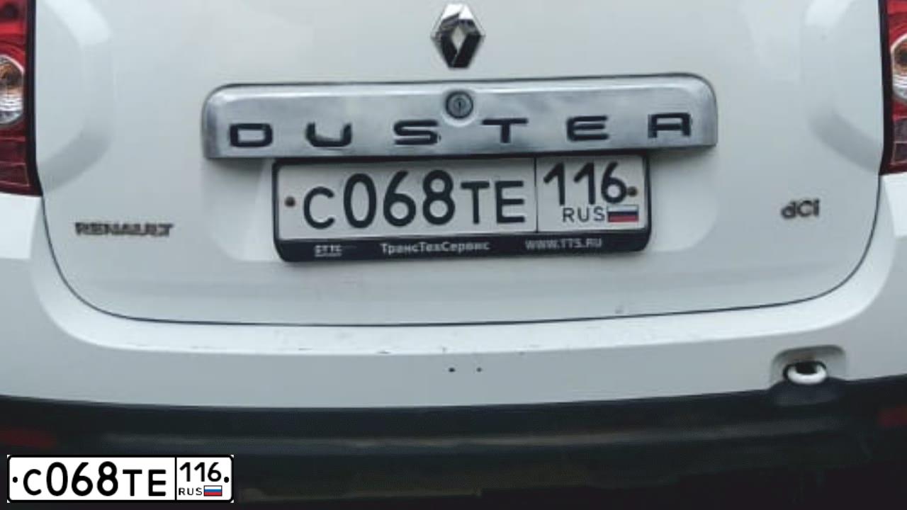 Фото автомобиля RENAULT DUSTER, 2013 — госномер С068ТЕ116. Цвет: БЕЛЫЙ