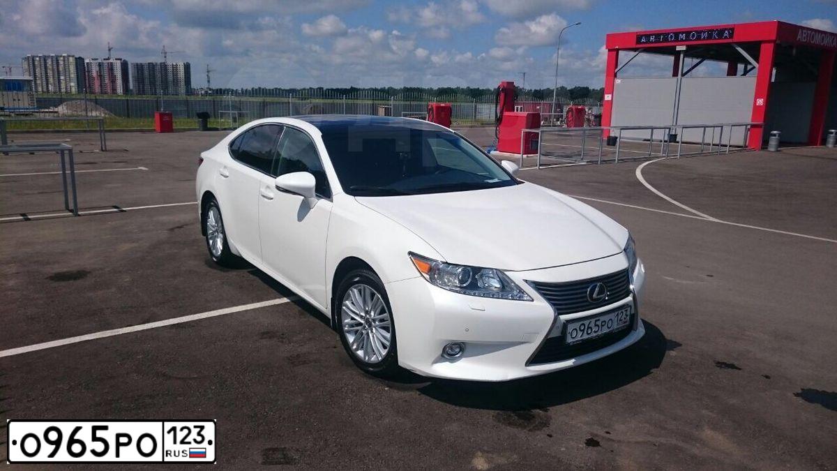 Фото автомобиля LEXUS ES250, 2014 — госномер Т211СС193. Цвет: Белый