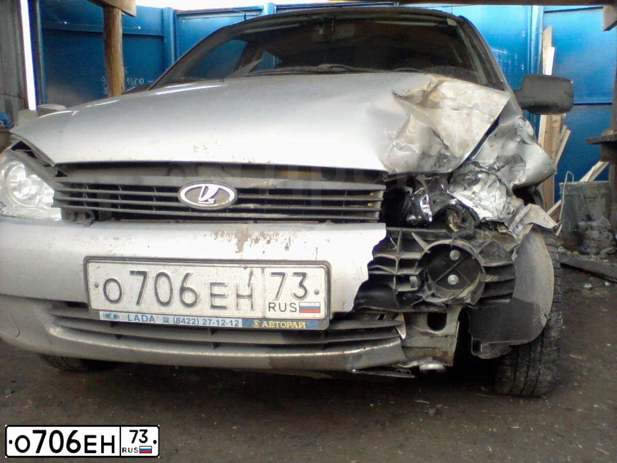 Фото автомобиля LADA 1117 KALINA, 2011 — госномер В672НК73. Цвет: СЕРЕБРИСТЫЙ