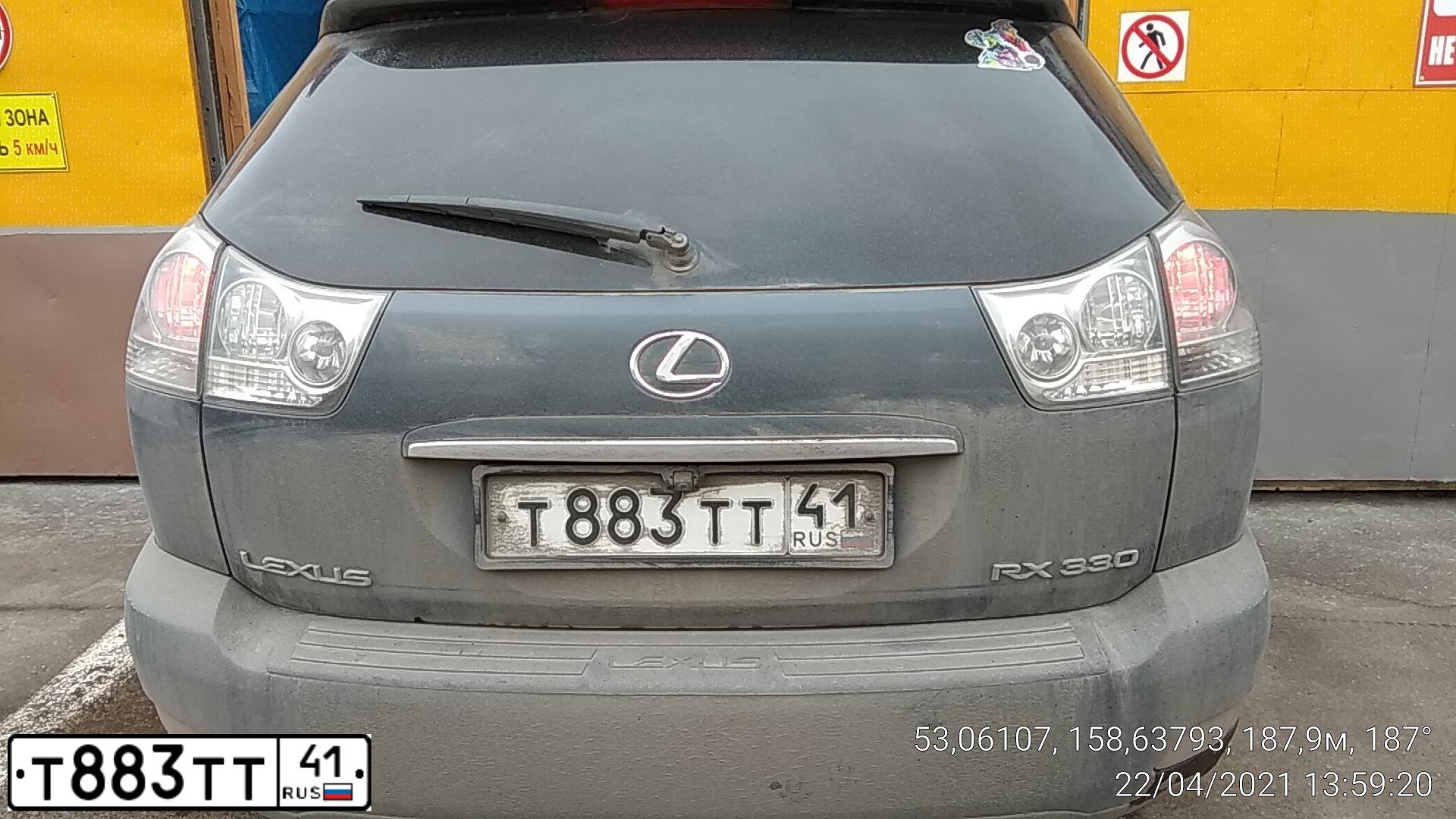 Фото автомобиля LEXUS RX, 2005 — госномер Т883ТТ41. Цвет: СЕРЫЙ