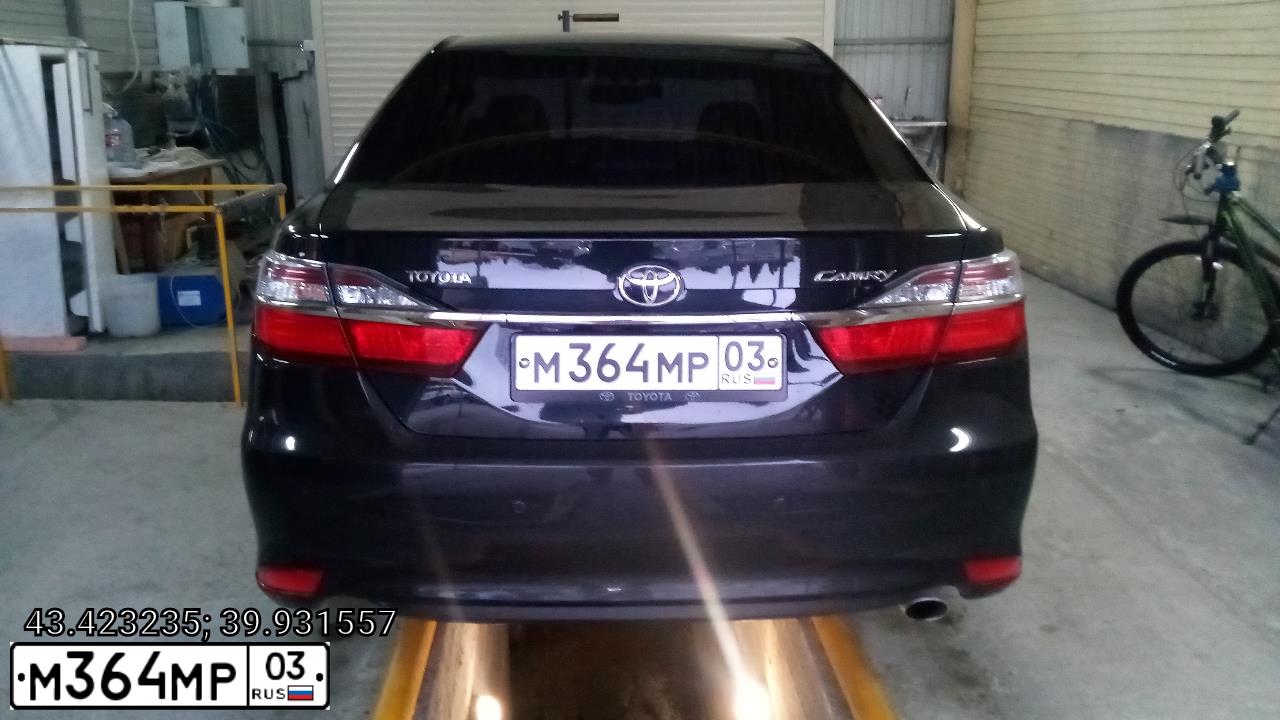 Фото автомобиля TOYOTA CAMRY, 2015 — госномер Р203ОЕ193