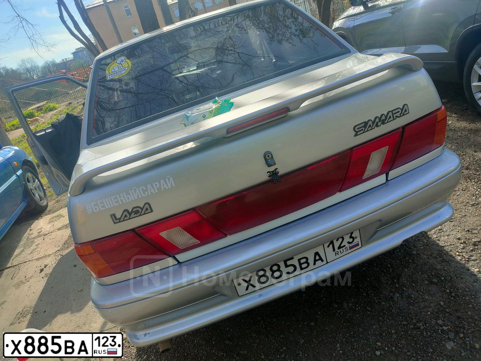 Фото автомобиля LADA 2115 SAMARA, 2011 — госномер Х885ВА123. Цвет: СВЕТЛО-СЕРЕБРИСТЫЙ МЕТАЛЛ