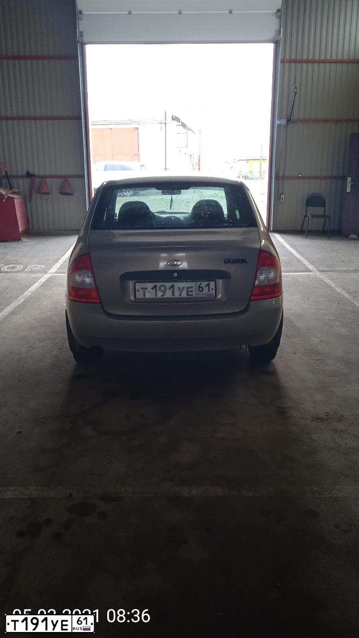 Фото автомобиля LADA 1118 KALINA, 2006 — госномер Т191УЕ61. Цвет: БЕЖЕВО-СЕРЫЙ