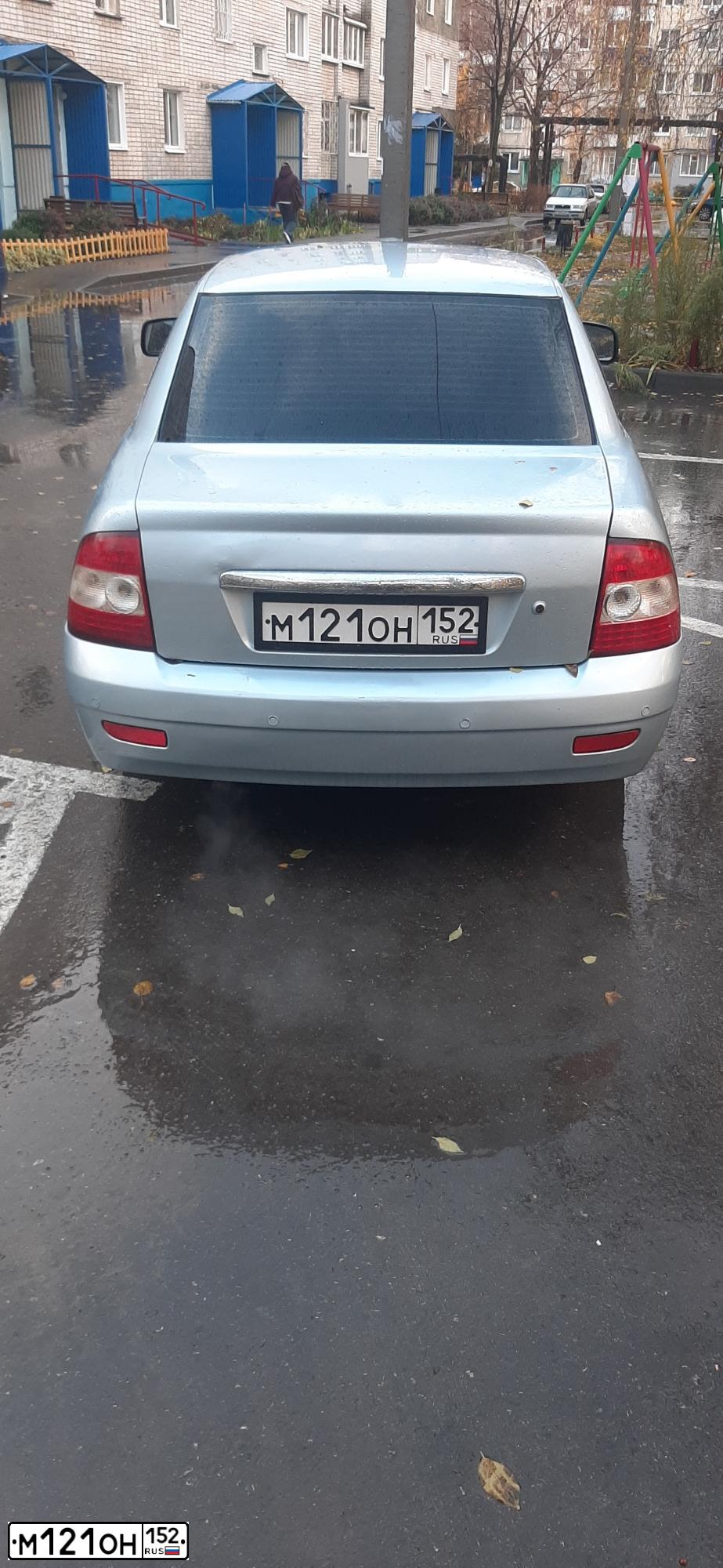Фото автомобиля LADA 2170 PRIORA, 2007 — госномер М121ОН152. Цвет: СЕРО-ГОЛУБОЙ
