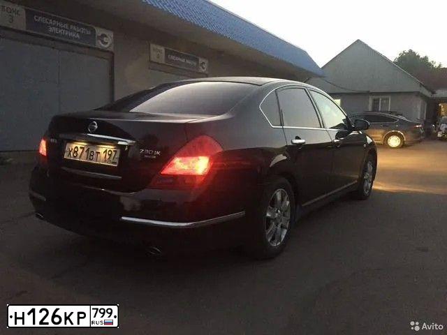 Фото автомобиля NISSAN TEANA, 2006 — госномер Е405ХХ790. Цвет: ЧЕРНЫЙ