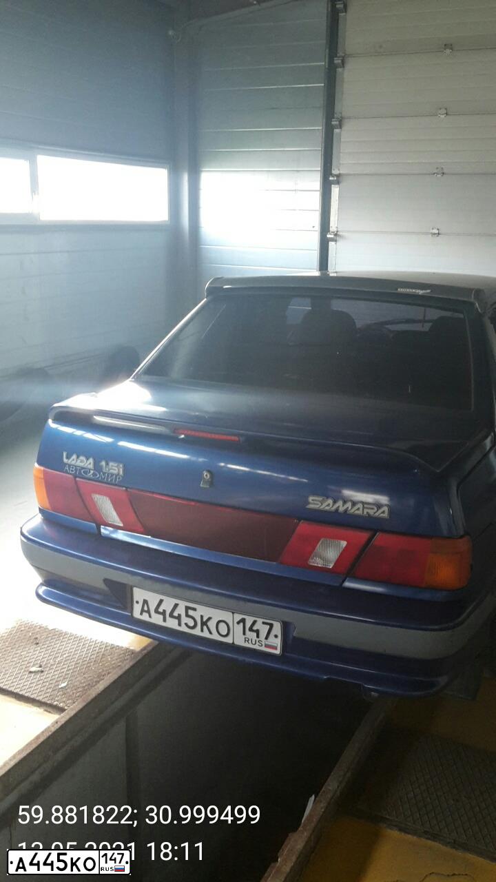 Фото автомобиля LADA 2115 SAMARA, 2002 — госномер А445КО147. Цвет: ЯРКО-СИНИЙ