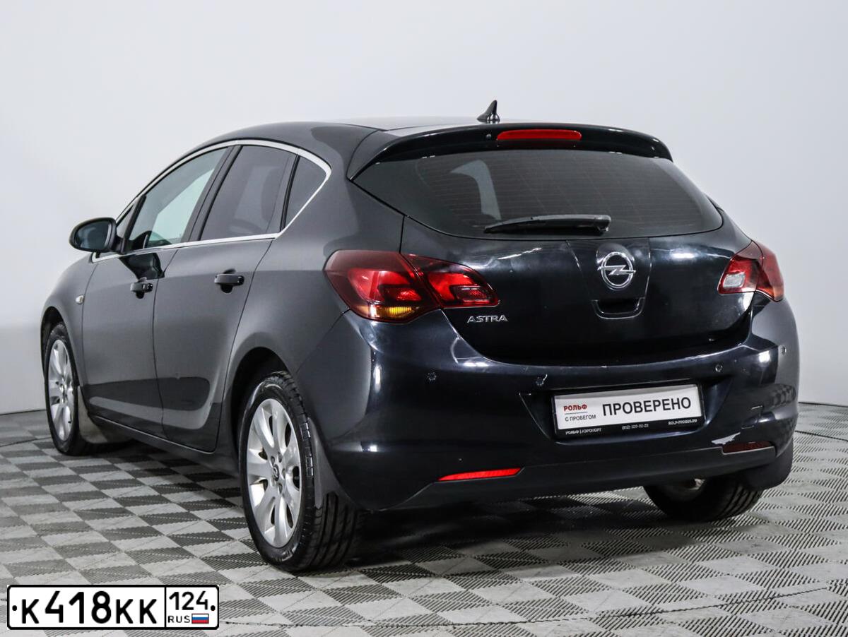 Фото автомобиля OPEL ASTRA, 2012 — госномер А446МУ155. Цвет: ЧЕРНЫЙ
