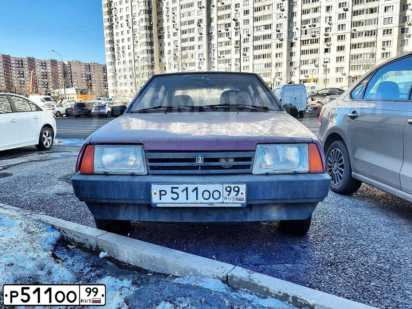Фото автомобиля LADA 2109 SAMARA, 2001 — госномер Р511ОО99. Цвет: ТЕМНО-КРАСНЫЙ