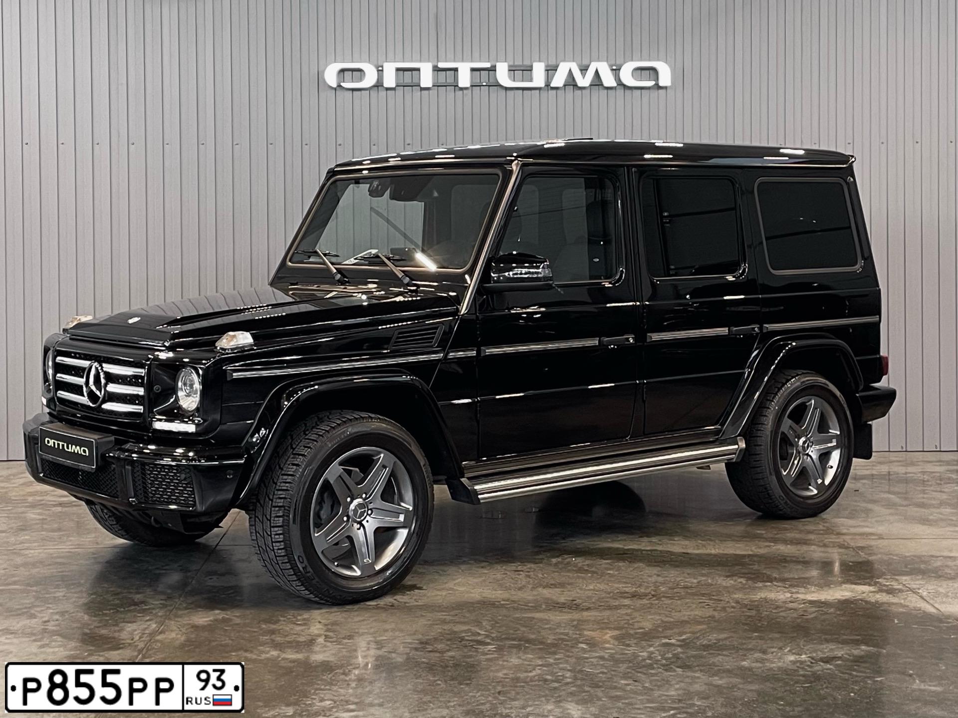 Фото автомобиля MERCEDES G-KLASSE, 2016 — госномер Р855РР93. Цвет: ЧЕРНЫЙ