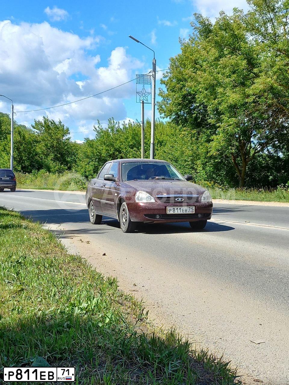 Фото автомобиля LADA 2170 PRIORA, 2010 — госномер О170РА71. Цвет: ТЕМНО-ВИШНЕВЫЙ