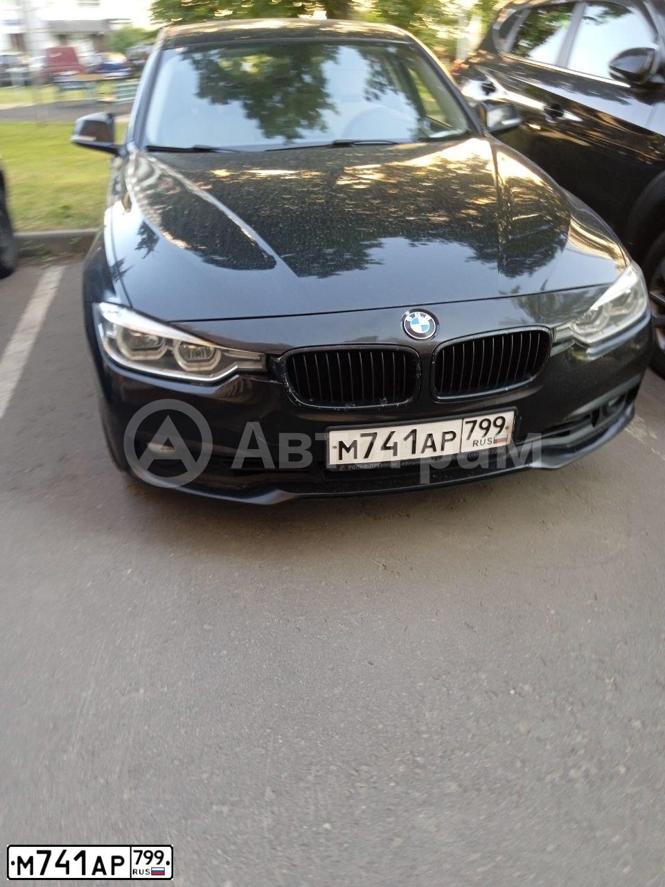 Фото автомобиля BMW SERIE 3, 2017 — госномер Е600КН761. Цвет: ЧЕРНЫЙ
