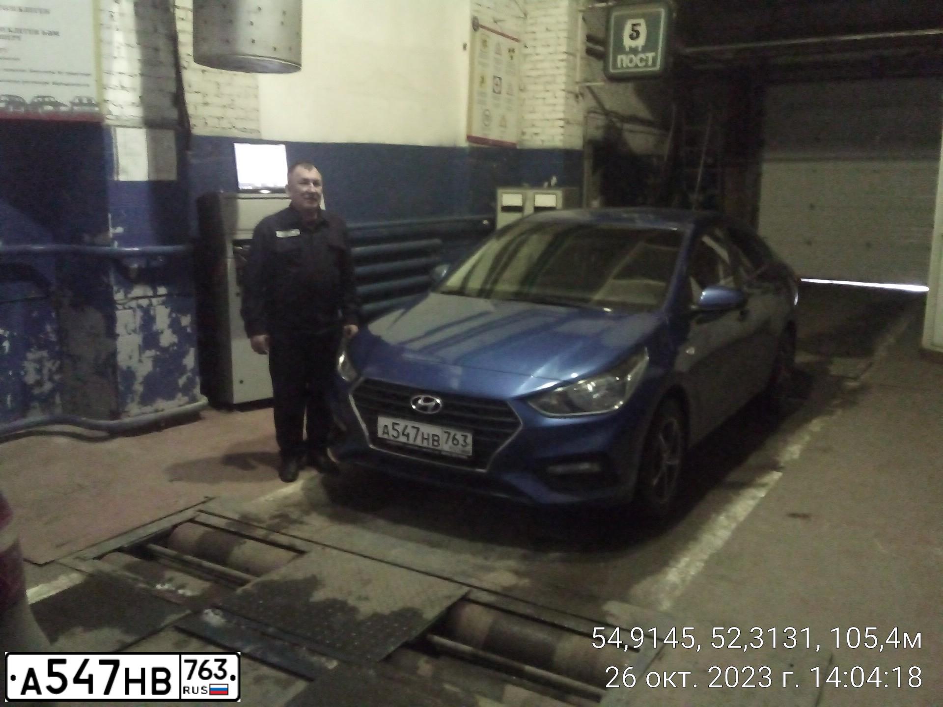 Фото автомобиля HYUNDAI SOLARIS, 2018 — госномер М209ХЕ716. Цвет: синий