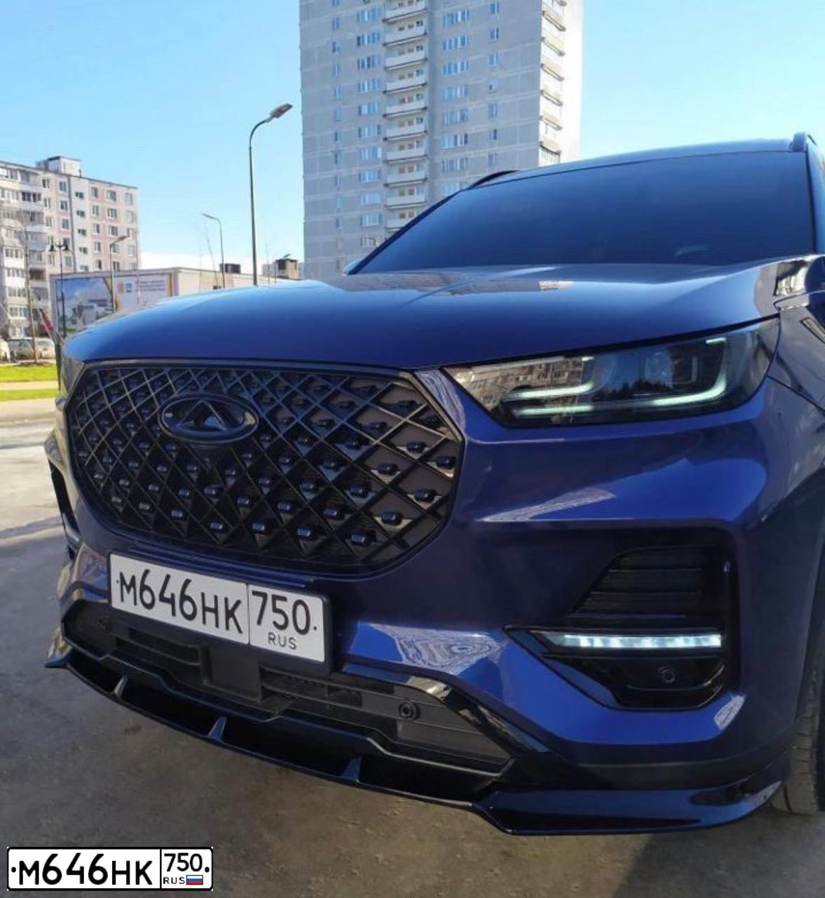 Фото автомобиля CHERY TIGGO 8, 2021 — госномер А303ВО105. Цвет: синий