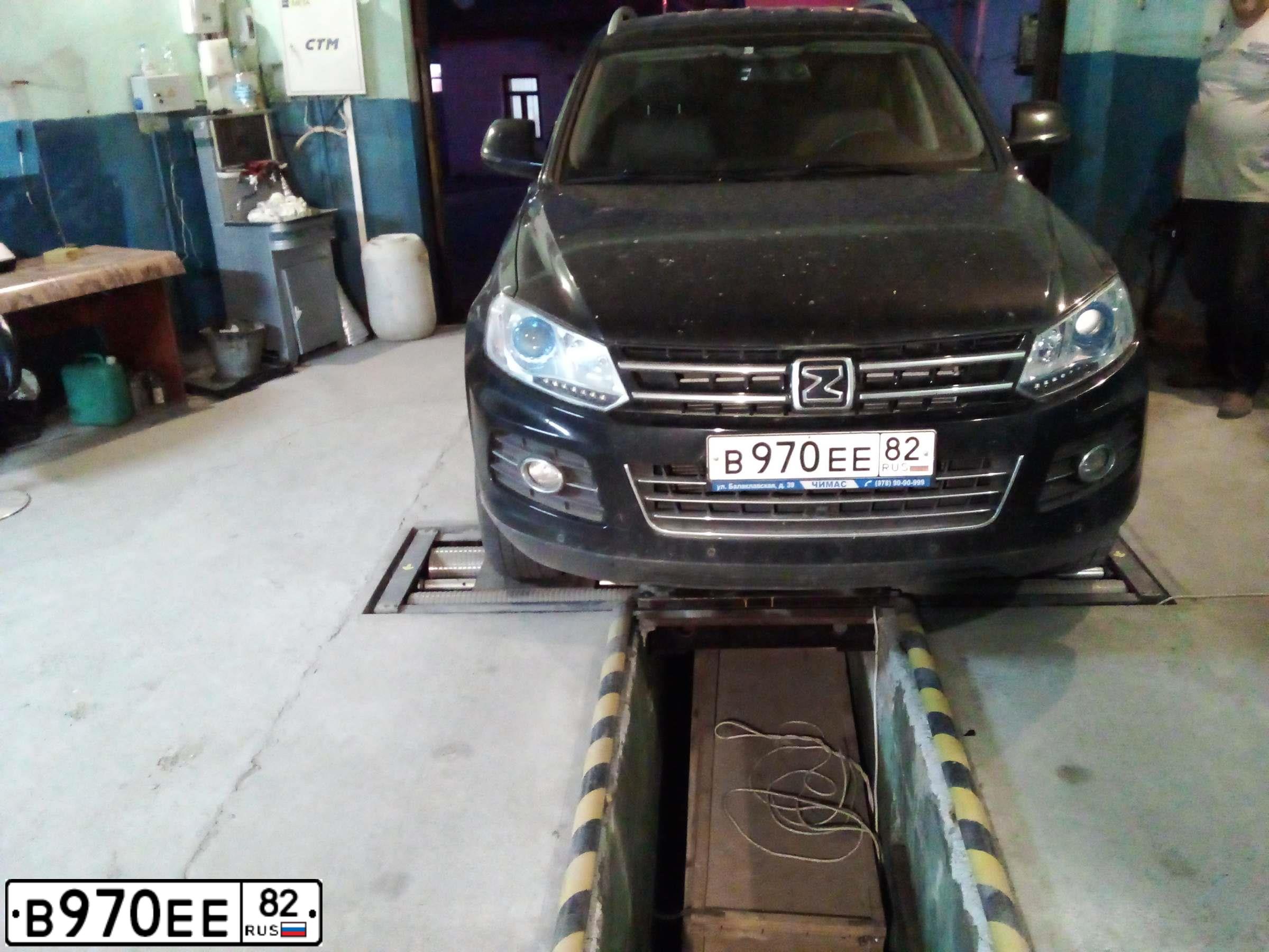 Фото автомобиля ZOTYE T600 SUV 1.5T, 2017 — госномер В970ЕЕ82. Цвет: ЧЕРНЫЙ
