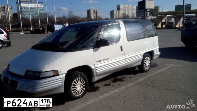 Фото автомобиля PONTIAC TRANS SPORT, 1994 — госномер Р624АВ178. Цвет: БЕЛЫЙ