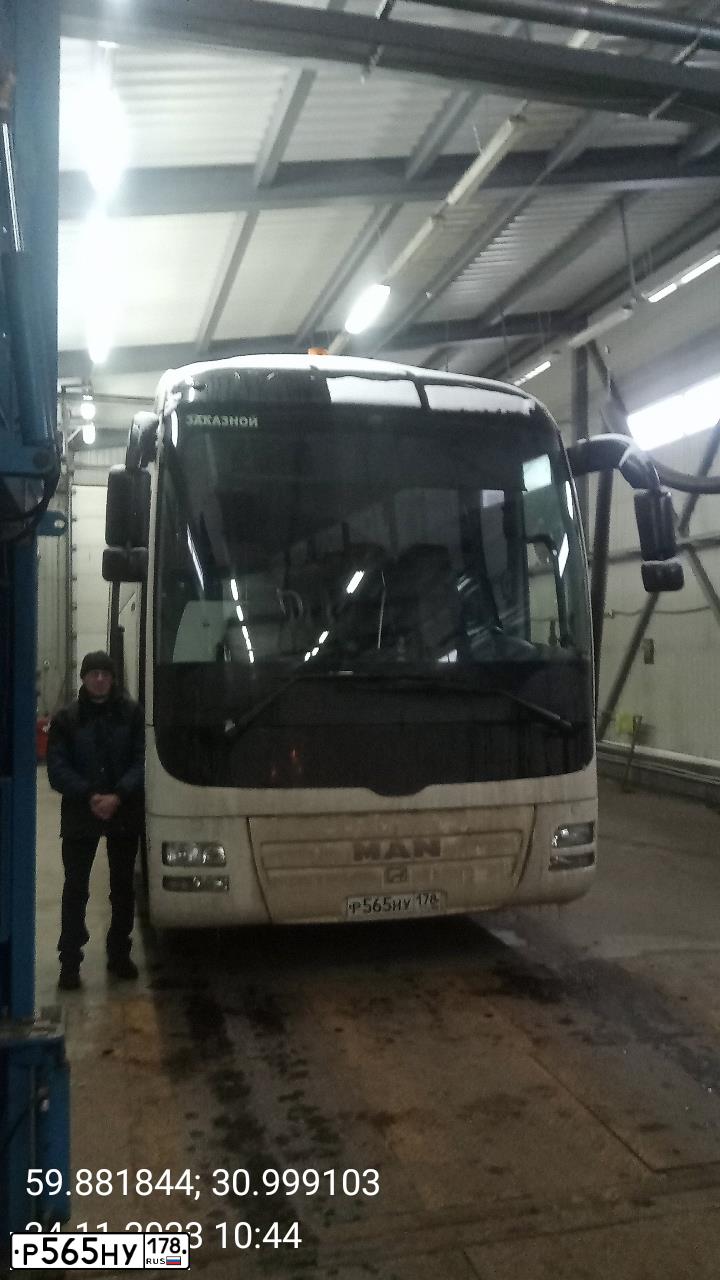 Фото автомобиля MAN LIONS COACH, 2011 — госномер Р565НУ178. Цвет: БЕЛЫЙ