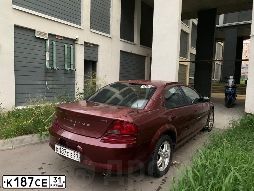 Фото автомобиля DODGE STRATUS, 2002 — госномер К348ВА550. Цвет: ВИШНЕВЫЙ