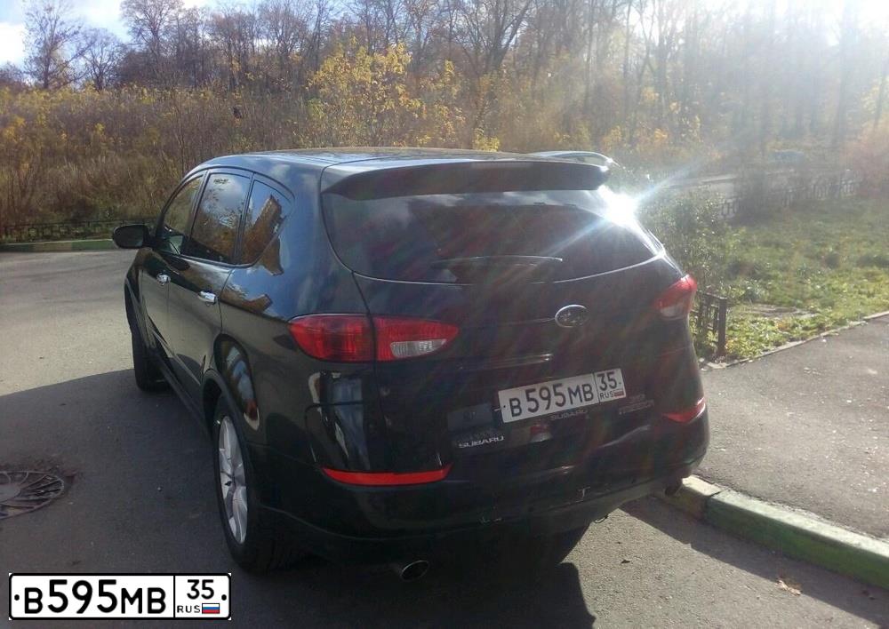 Фото автомобиля SUBARU B9 TRIBECA, 2005 — госномер А001СС35. Цвет: ЧЕРНЫЙ