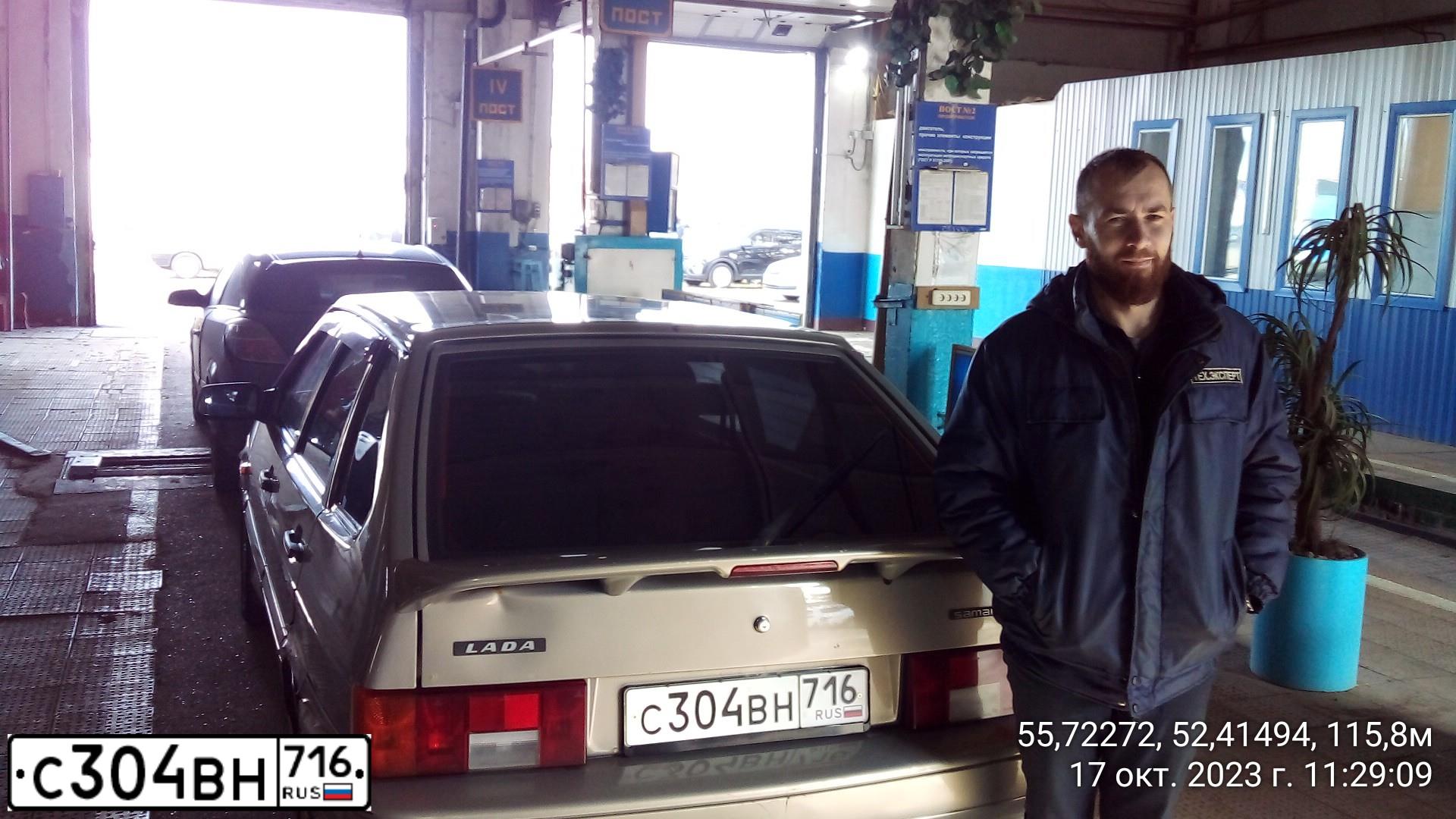 Фото автомобиля LADA 2114 SAMARA, 2007 — госномер А068УР116. Цвет: СЕРО-БЕЖЕВЫЙ